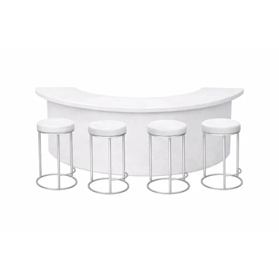 Барный комплект "Луна"  белый бархат