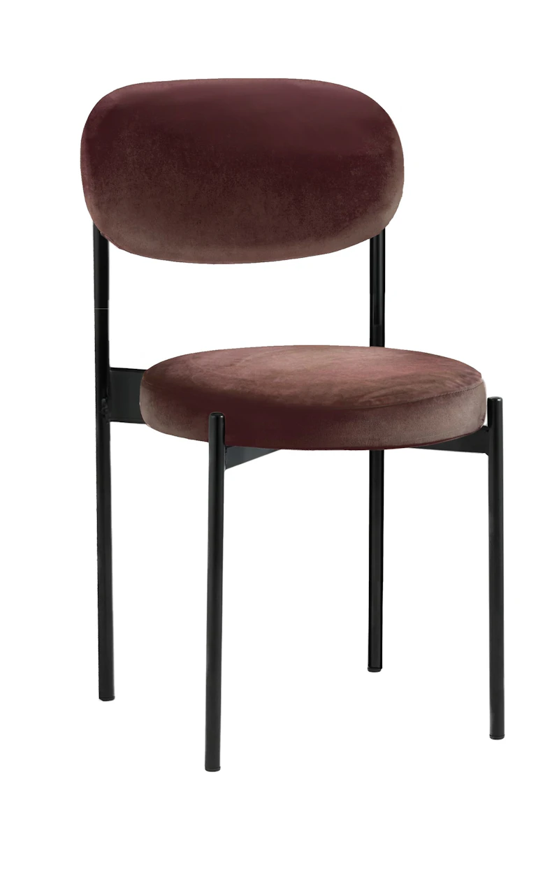 Стул Монако черный, бархат темный шоколад