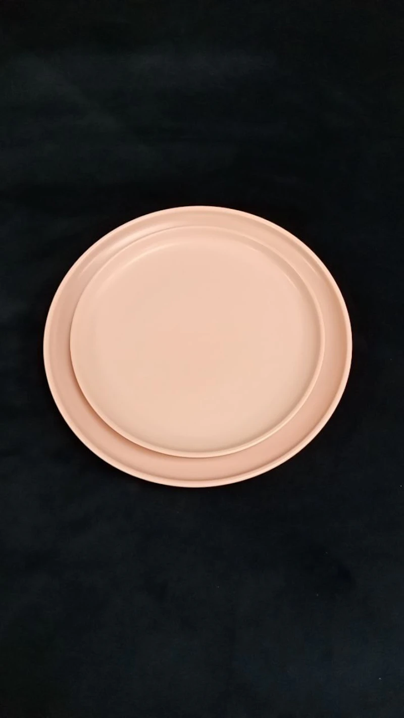 Набор тарелок "Киото" розовый