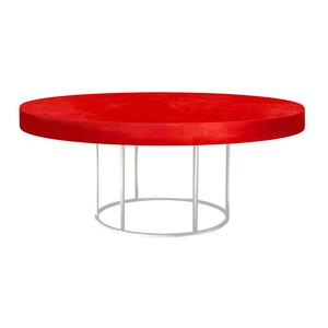 Стол "Лофт" белый алый