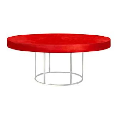 Стол "Лофт" белый алый - изображение 1