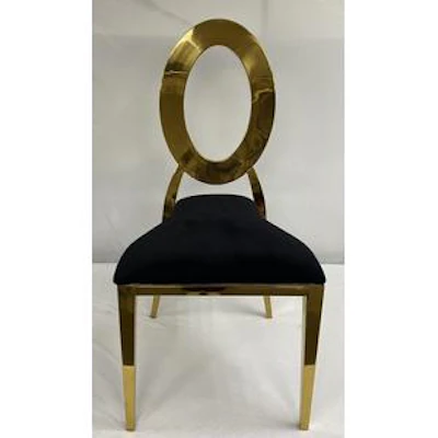 Стул «Элемент» золото, черный бархат - изображение 3