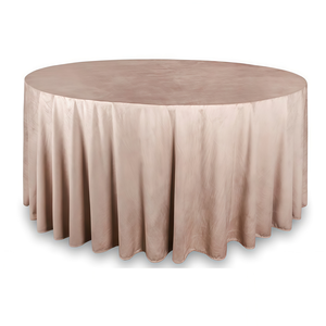 Скатерть круглая бархат капучино