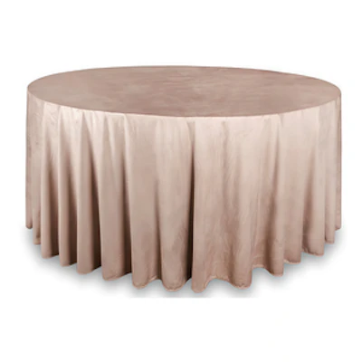 Скатерть круглая бархат капучино - изображение 1