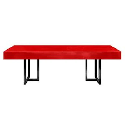 Стол Лофт прямоугольный черный  Светло-Алый - изображение 1