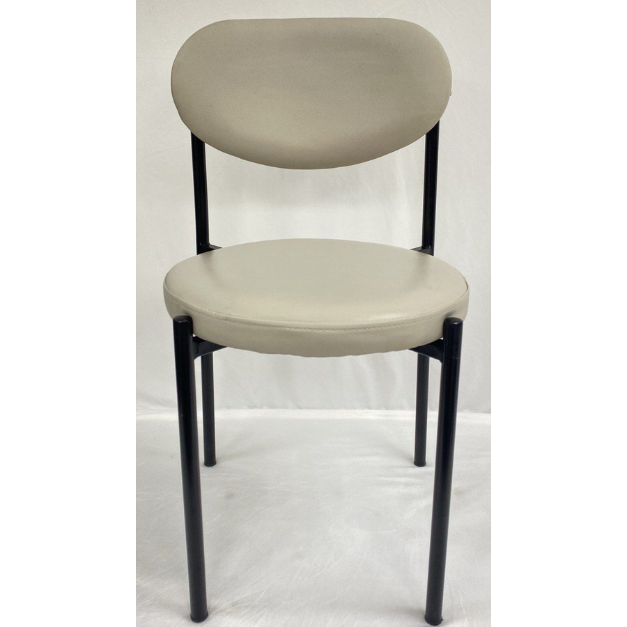 Стул Монако черный бежевая кожа - Фото миниатюра 2