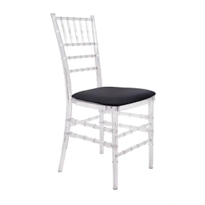 Стул «Тиффани» прозрачный, черный бархат - изображение 1