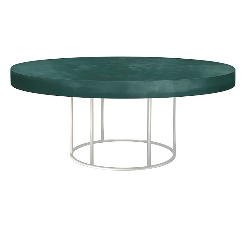 Стол "Лофт" белый изумрудный