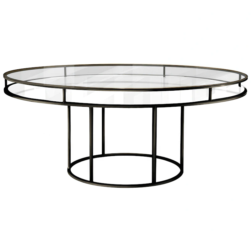 Стол "Лофт" черный, прозрачная столешница, белое подстолье