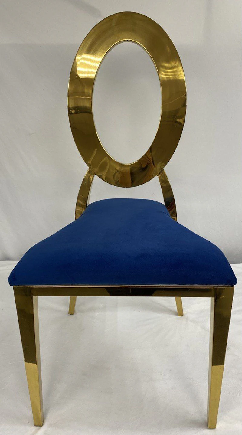 Стул «Элемент» золото, синий бархат