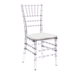 Стул «Тиффани» прозрачный, белая подушка ткань
