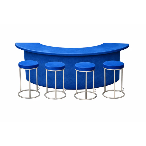 Барный комплект "Луна"  синий бархат - Фото 1