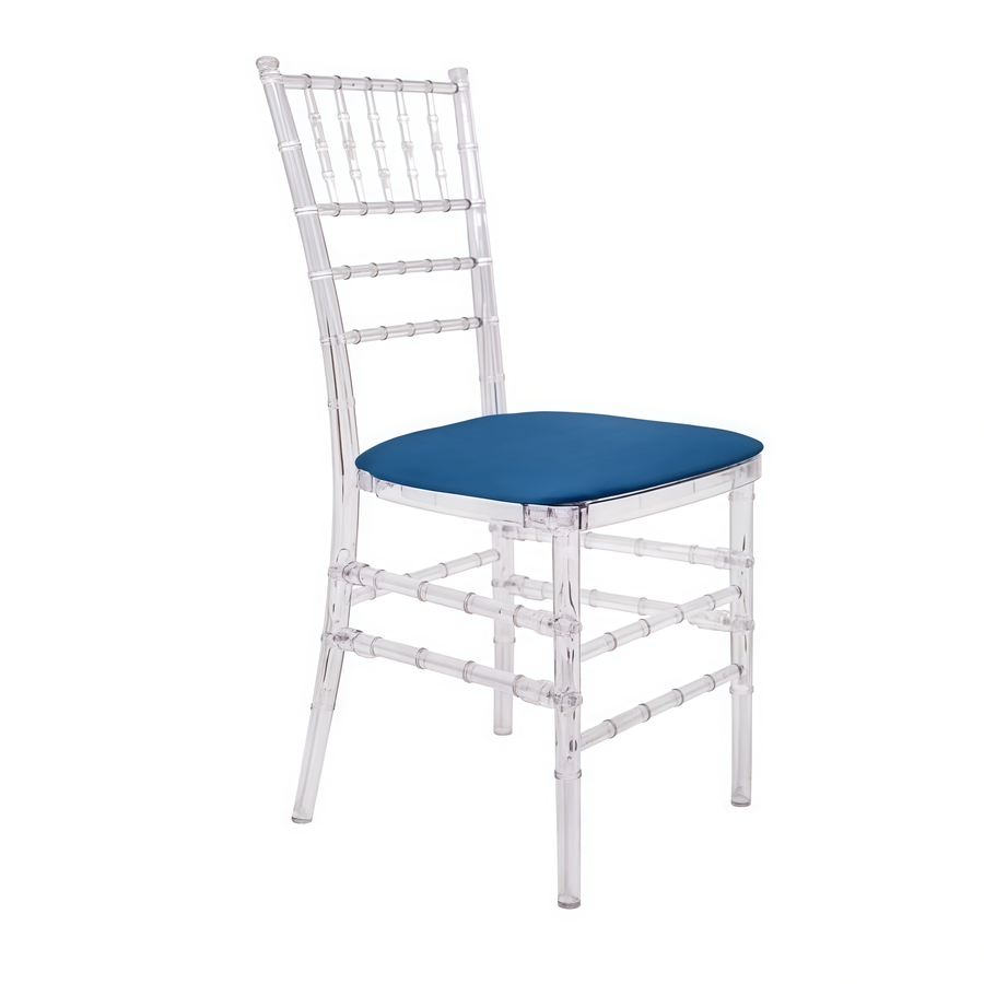 Стул «Тиффани» прозрачный, чернильный бархат - Фото миниатюра 1