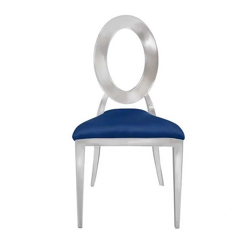 Стул «Элемент» серебро, синий бархат