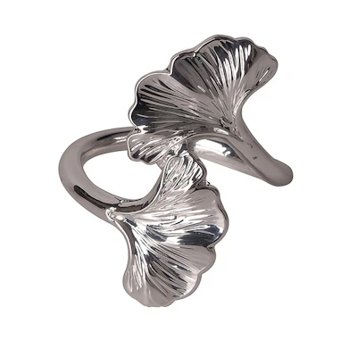 Кольцо для салфеток "Клевер" серебро - изображение 1