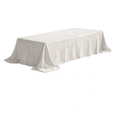 Скатерть прямоугольная XL бархат " Альпийский снег" - изображение 1