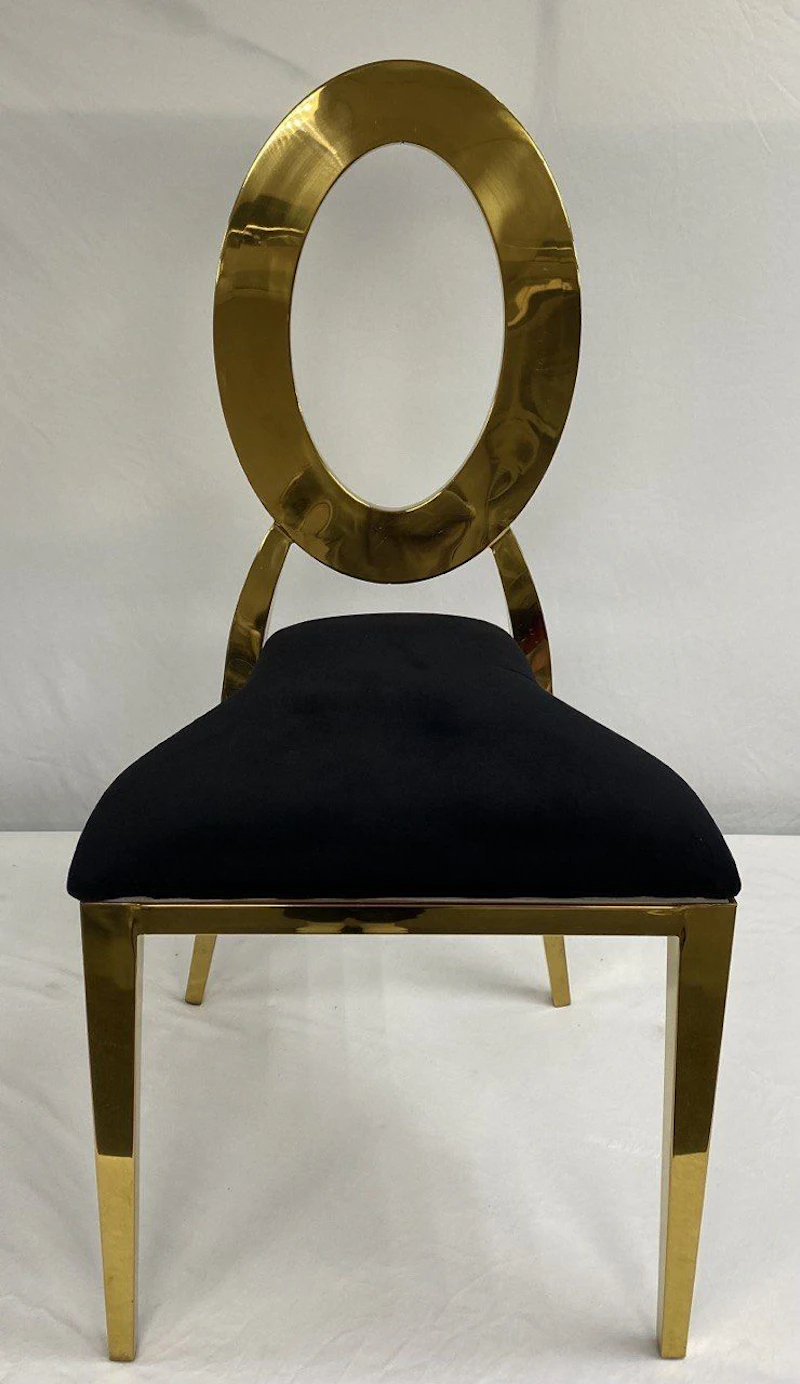 Стул «Элемент» золото, черный бархат