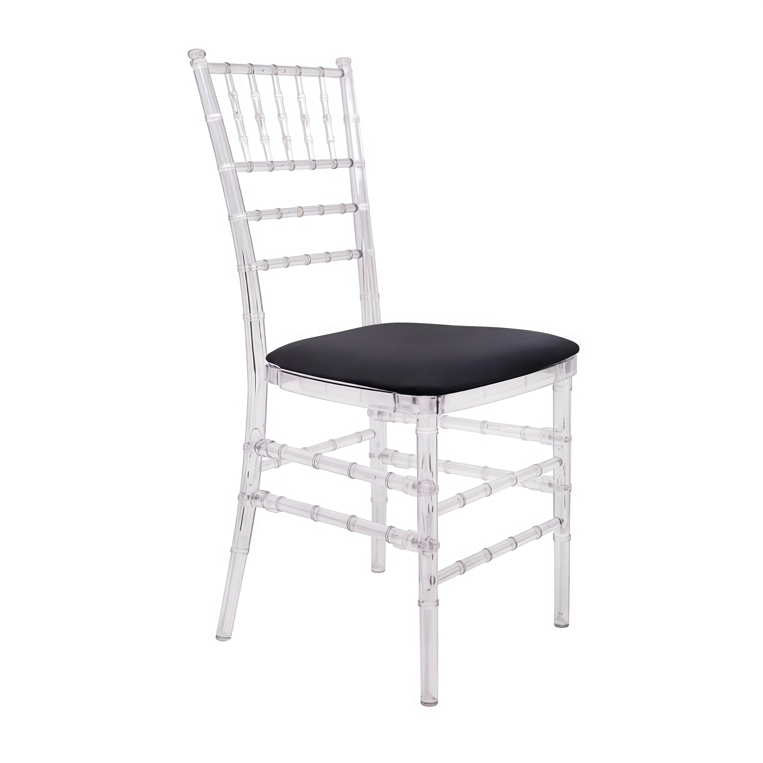Стул «Тиффани» прозрачный, черный бархат