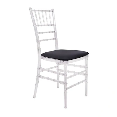 Стул «Тиффани» прозрачный, черный бархат