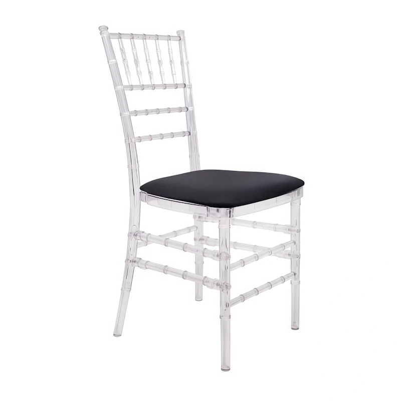 Стул «Тиффани» прозрачный, черный бархат