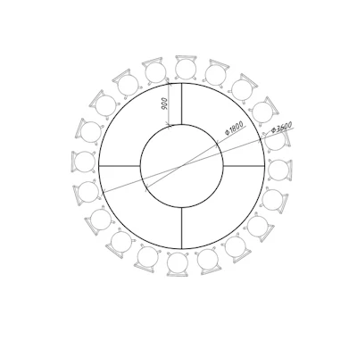 Стол "Орбит"  (4 модуля) кольцо - изображение 5