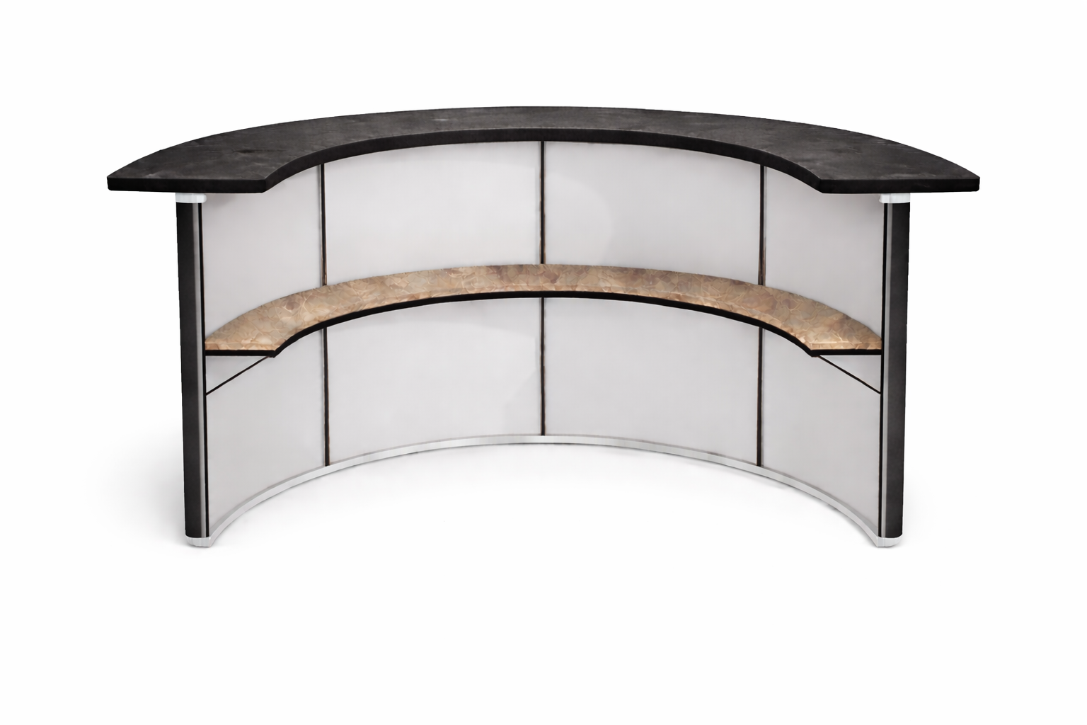 Барная стойка "Луна" 360 графитовый бархат