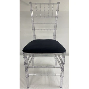 Стул «Тиффани» прозрачный, черный бархат - Фото 2