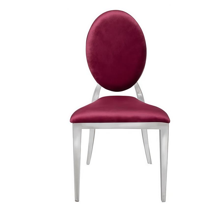 Стул «Вашингтон» серебро, бургундский бархат - Фото миниатюра 2