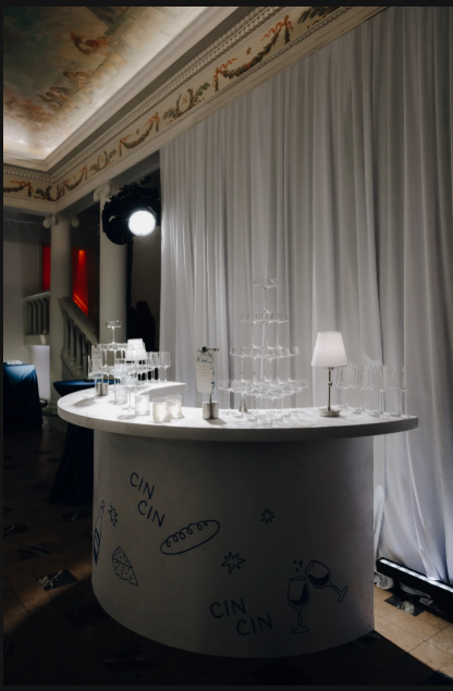 Барная стойка  "Луна" оливковый бархат