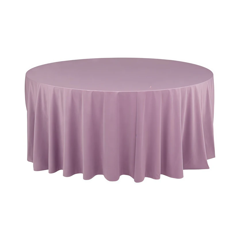 Скатерть круглая бархатная светло-лавандовая