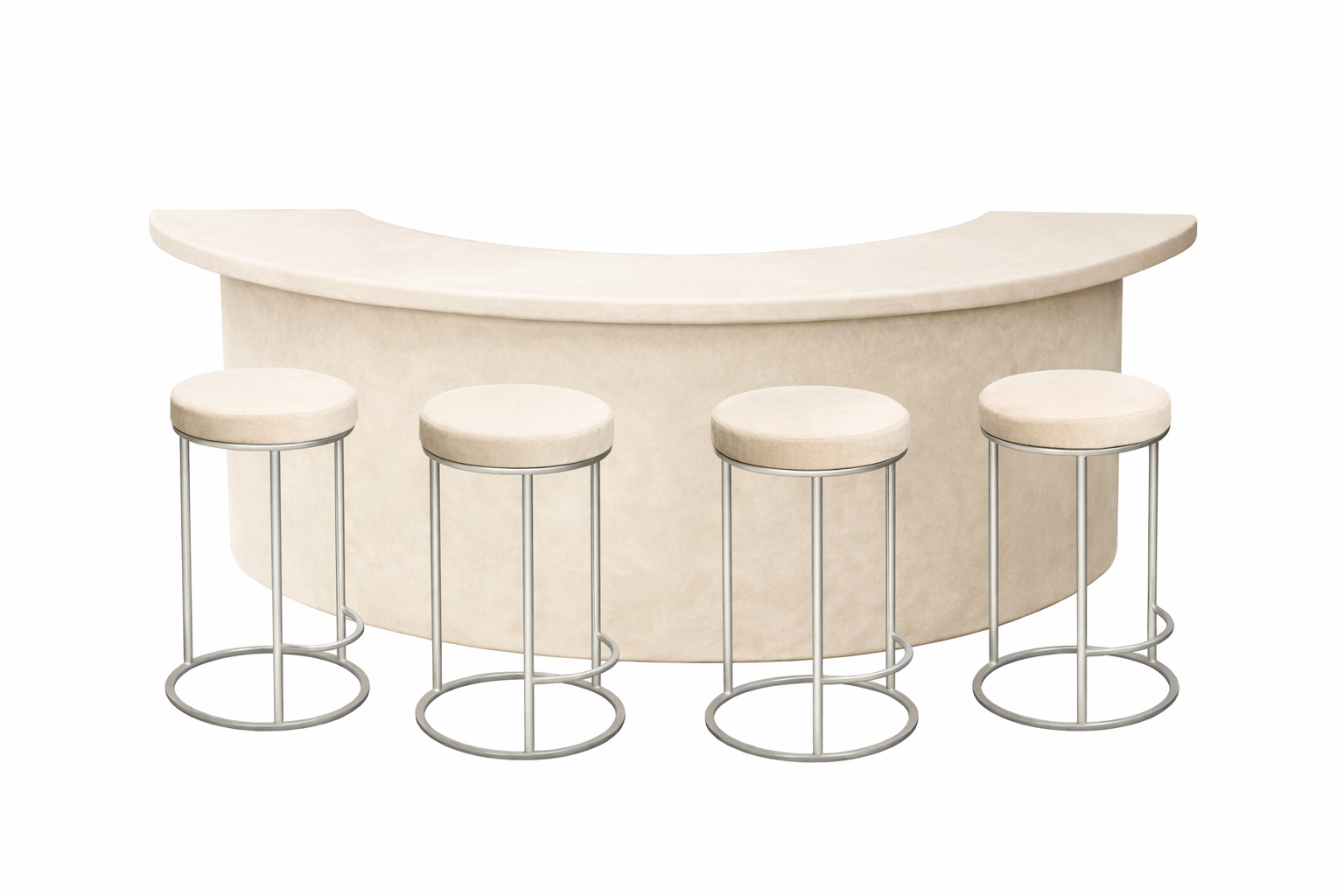 Барный комплект "Луна"  кремовый бархат