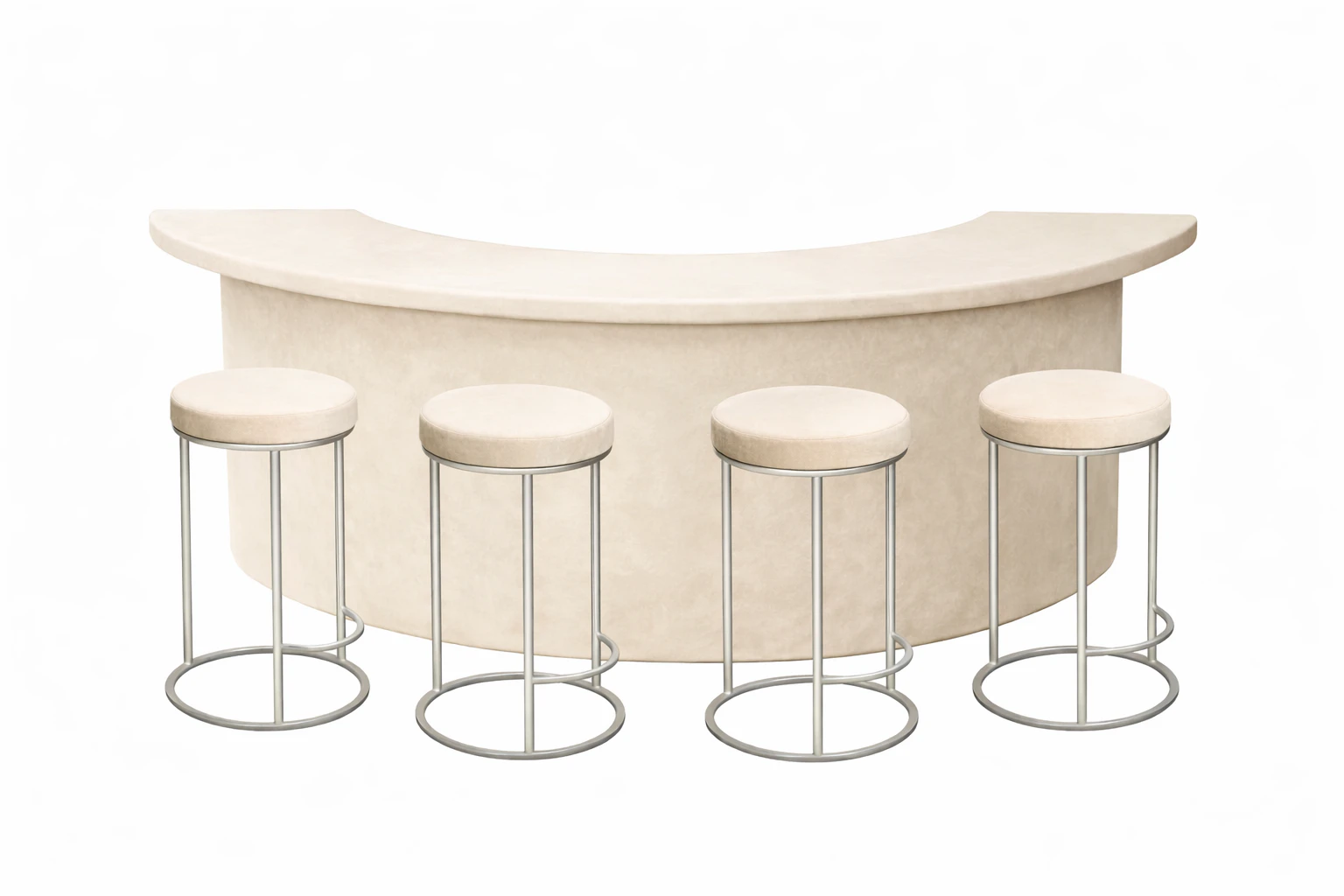 Барный комплект "Луна"  кремовый бархат