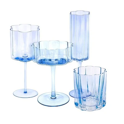 Набор бокалов "Флорал" небесно-голубой - изображение 1