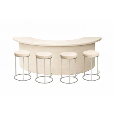 Барный комплект "Луна"  кремовый бархат