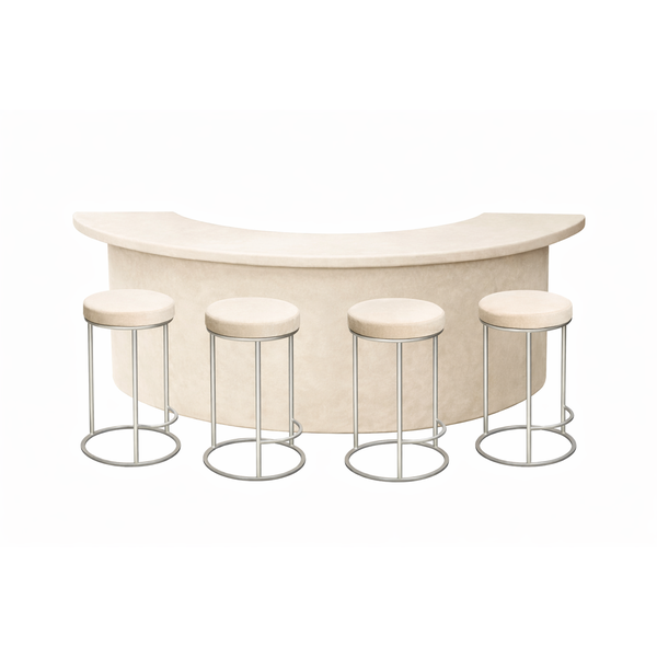 Барный комплект "Луна"  кремовый бархат