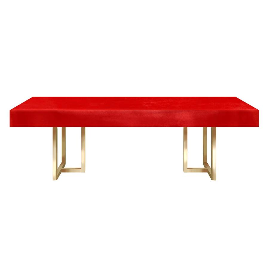 Стол Лофт прямоугольный Голд Светло-Алый  - Фото миниатюра 1