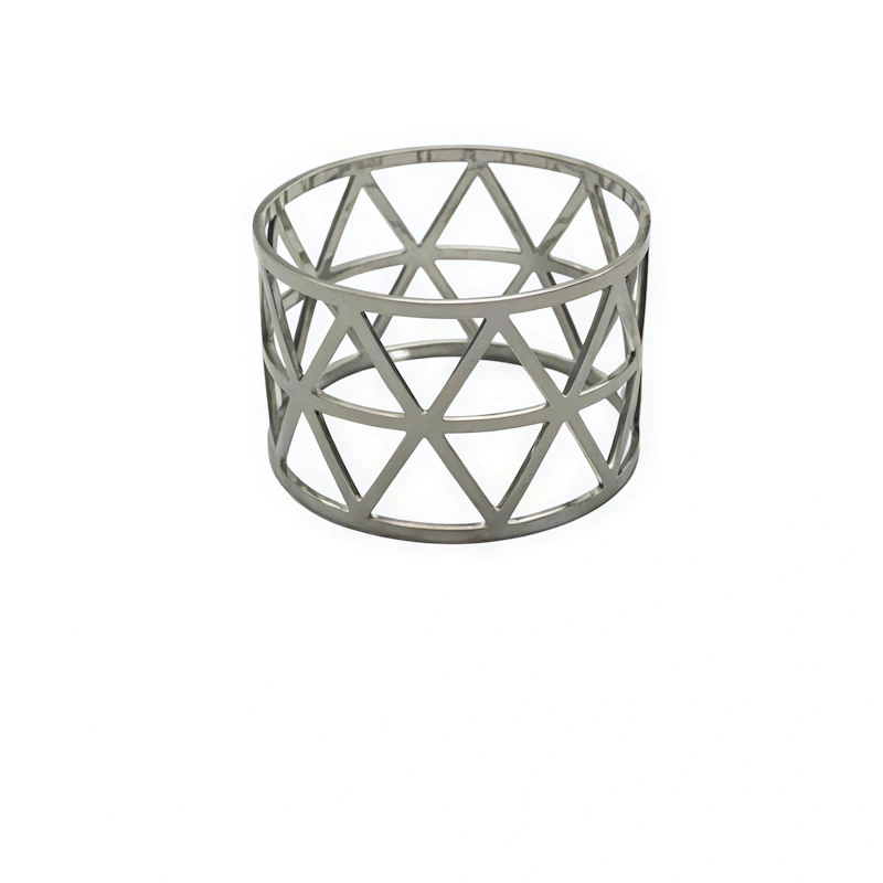 Кольцо для салфеток "Геометрия" серебро