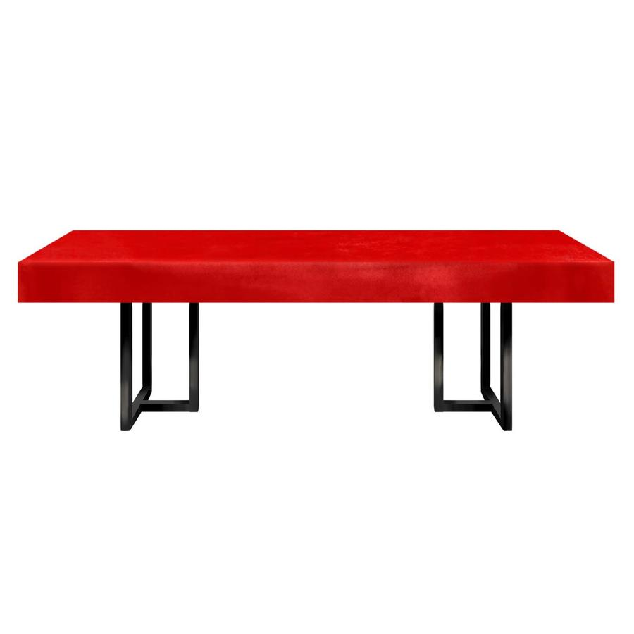 Стол Лофт прямоугольный черный  Светло-Алый - Фото миниатюра 1
