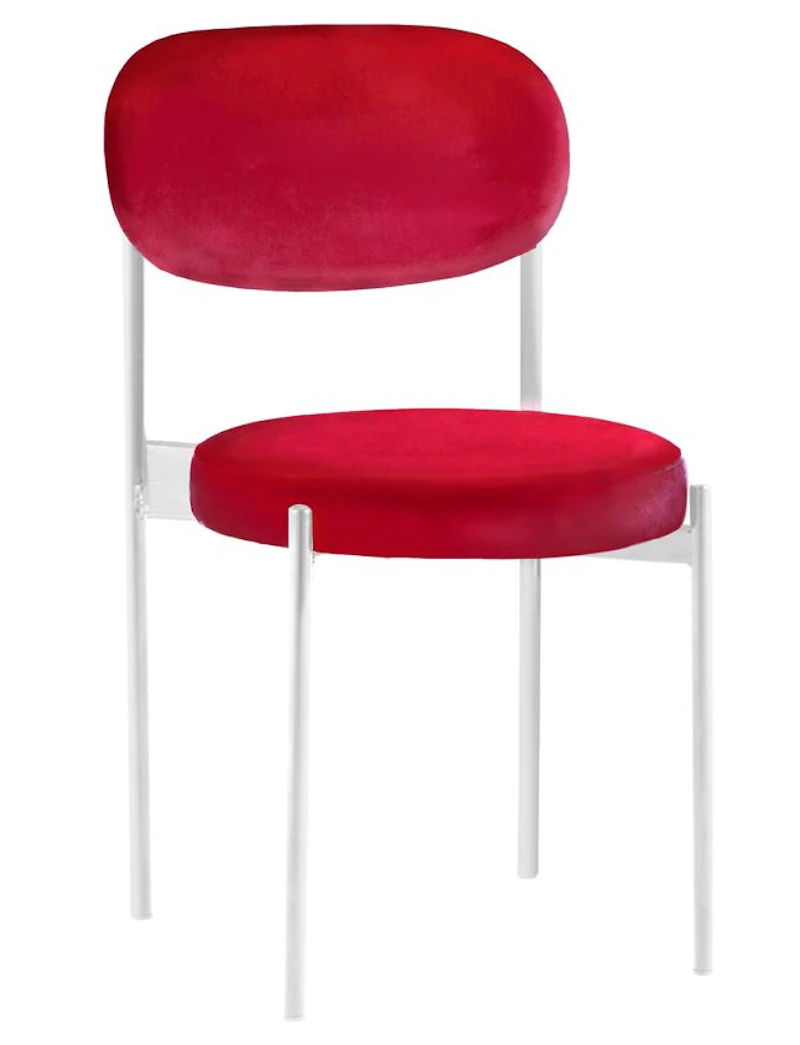 Стул Монако белый алый