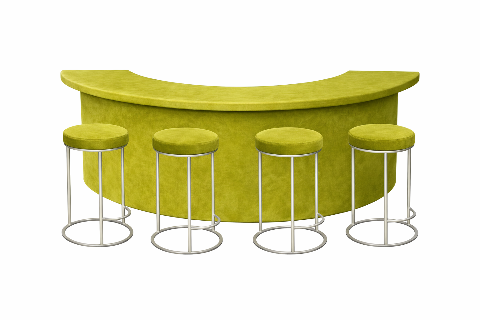 Барный комплект "Луна"  оливковый бархат