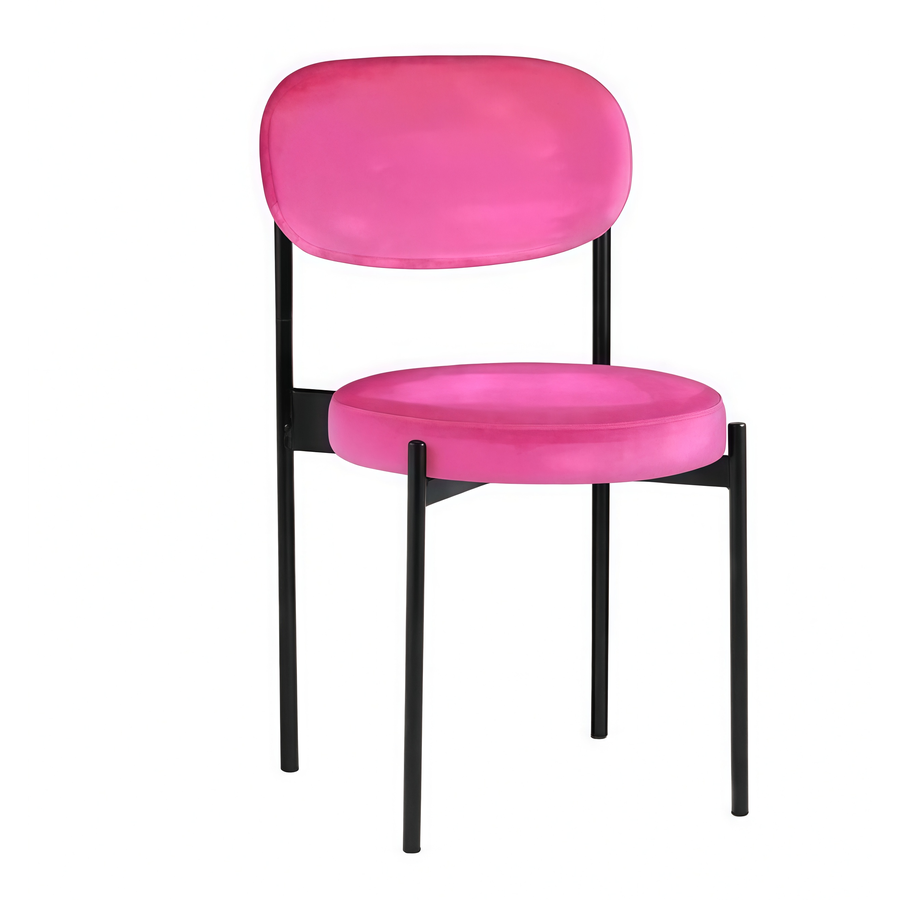 Стул Монако черный глубокий розовый - Фото миниатюра 1