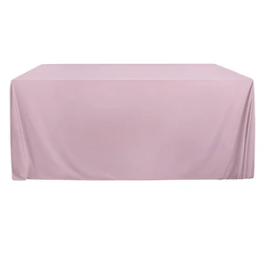 Скатерть бархат пыльно-розовая прямоугольная - Фото 1