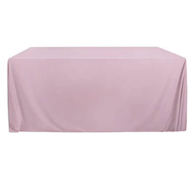 Скатерть бархат пыльно-розовая прямоугольная - изображение 1