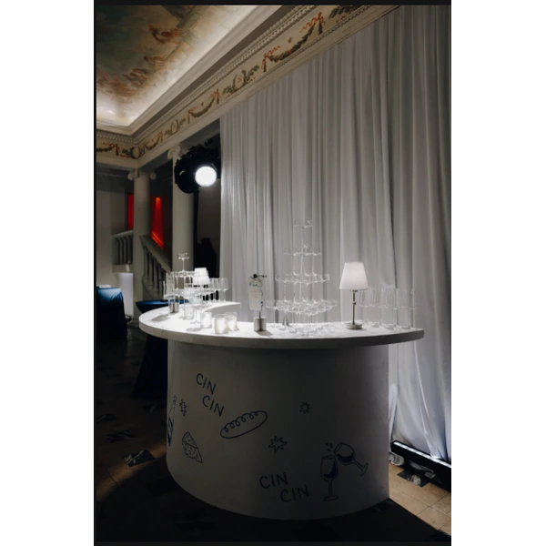 Барная стойка  "Луна" травяной бархат - Фото 5