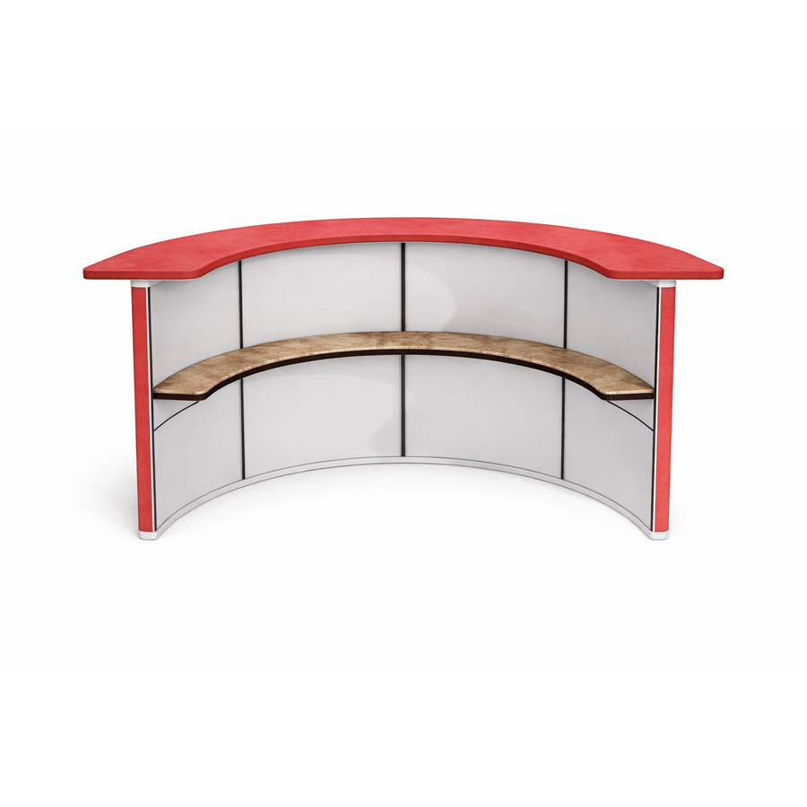 Комплект барной стойки  "Луна" 360  красный бархат  - Фото миниатюра 3