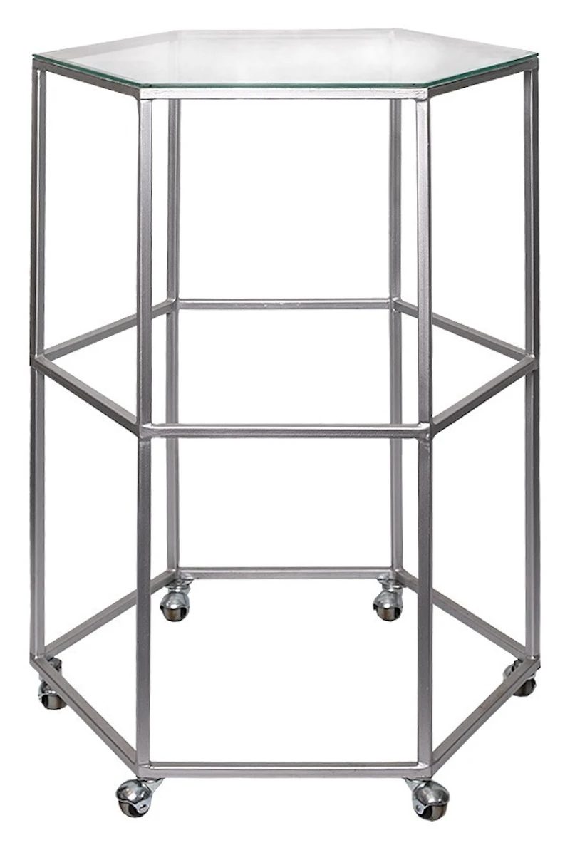 Стол для торта "Техно" серебряный