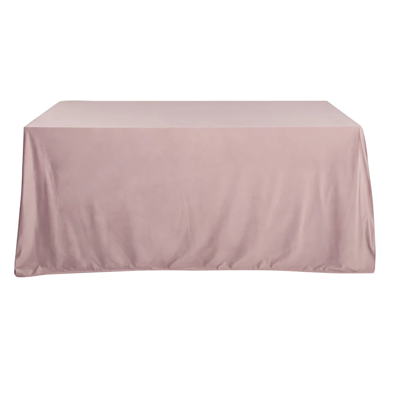 Скатерть бархат пастельно-фиолетовая прямоугольная