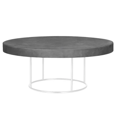 Стол "Лофт" круглый белый, серый  - изображение 1