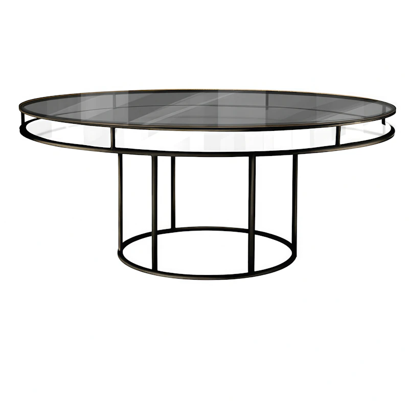 Стол "Лофт" черный, дымчатая столешница, белое подстолье