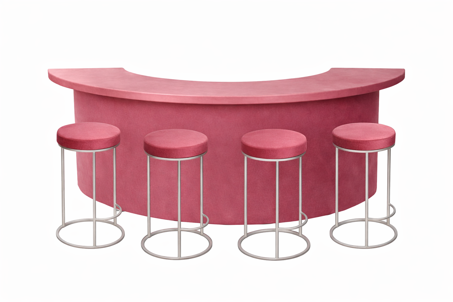 Барный комплект "Луна"  красный бархат